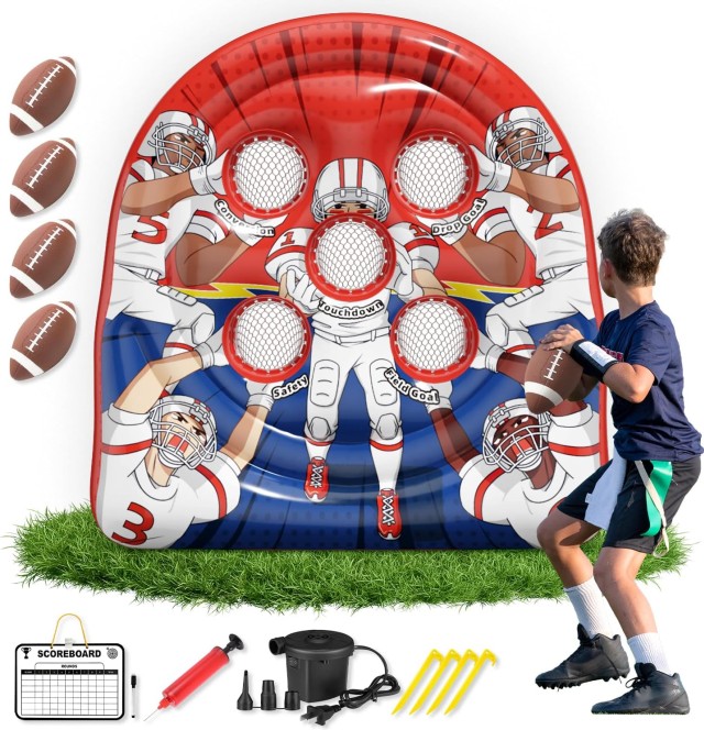 Rental store for Inflatable Football Target Toss Game in Fresno CA