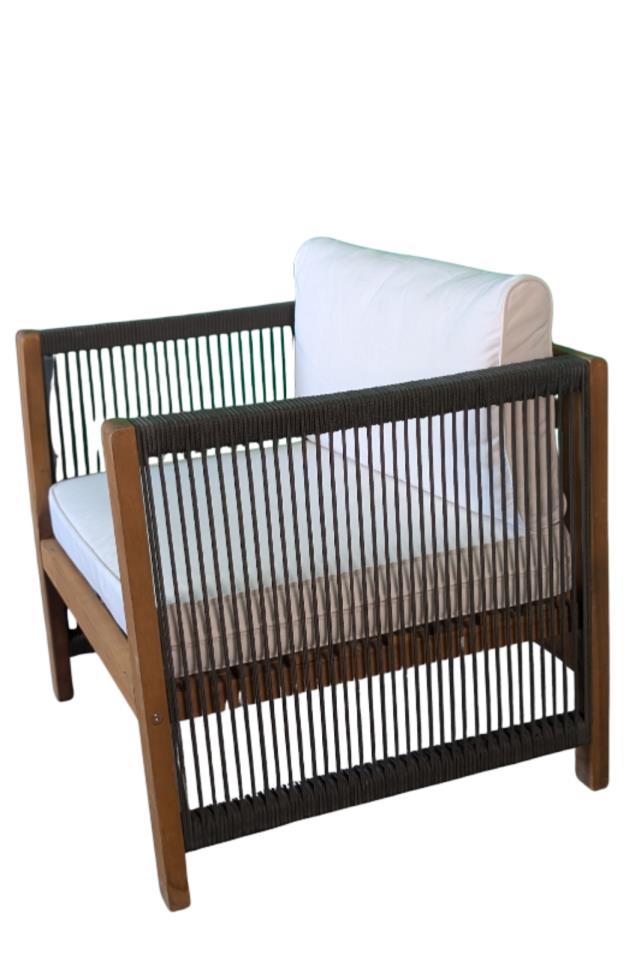Where to find Patio Joy Rope Wood Patio Armchair in Fresno